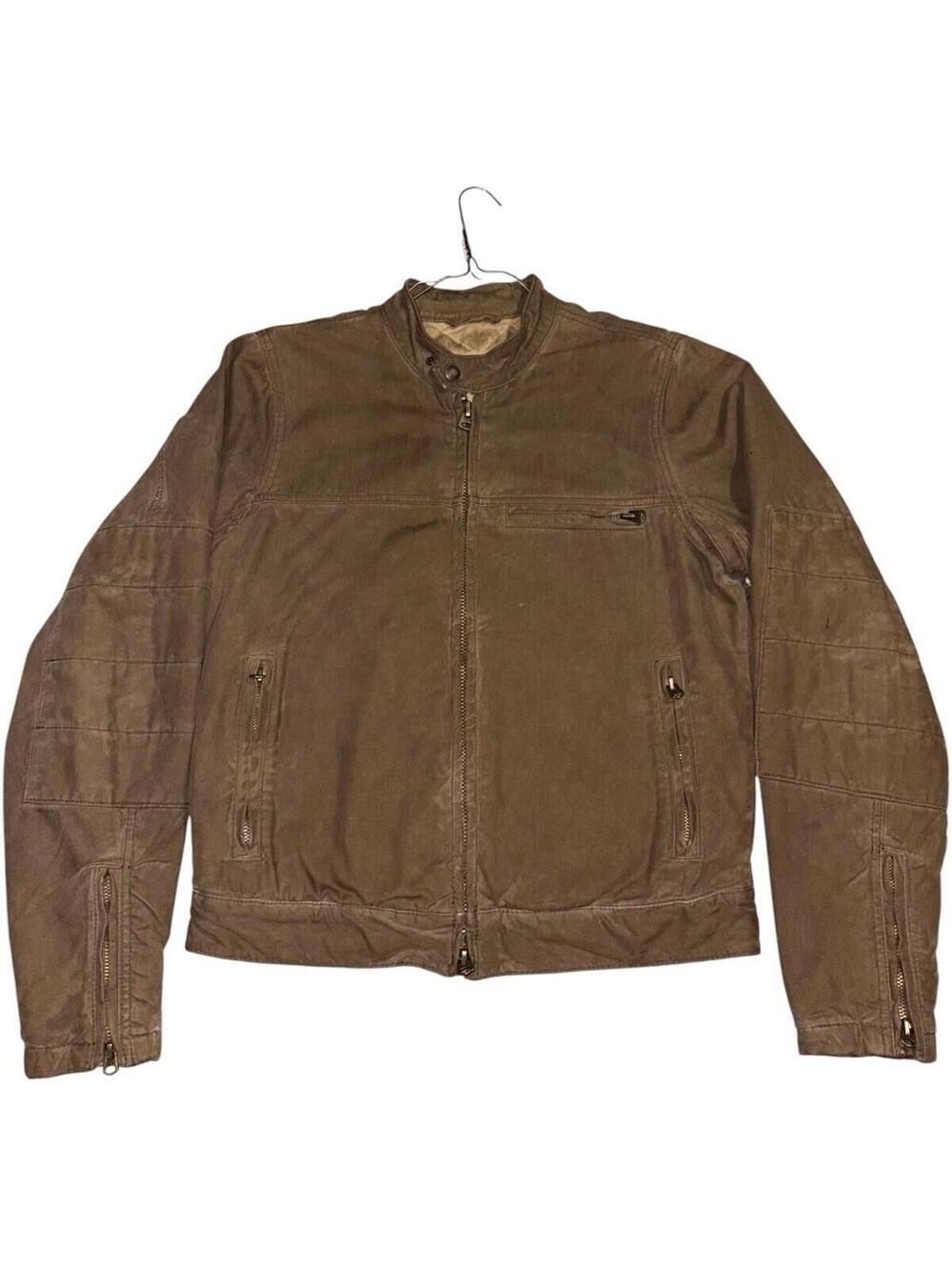 Abercrombie AF92 East Coast Vintage Racer Denim Work Jacket Bomber Western Moto